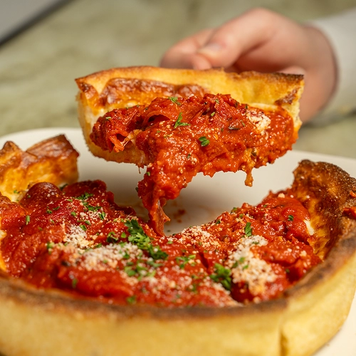 Deep Dish Pizza Craft Pizza OKC Birra Birra